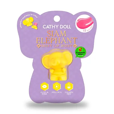 Блеск-бальзам для губ Cathy Doll Siam Elephant, 01 Mongkol, 1,1 г