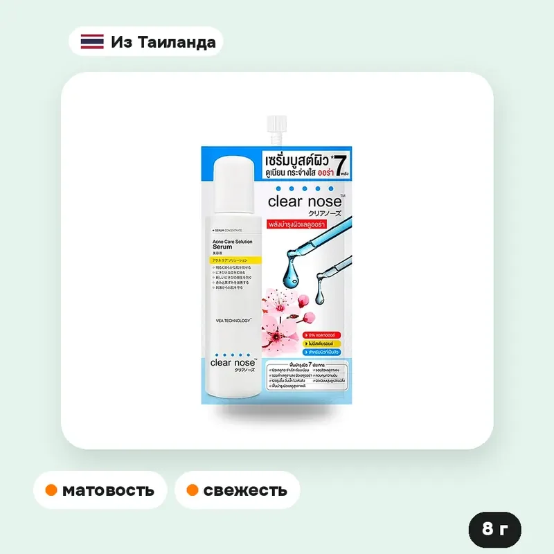 Сыворотка Clear Nose Acne Care Solution Serum, 8 г — фото 2